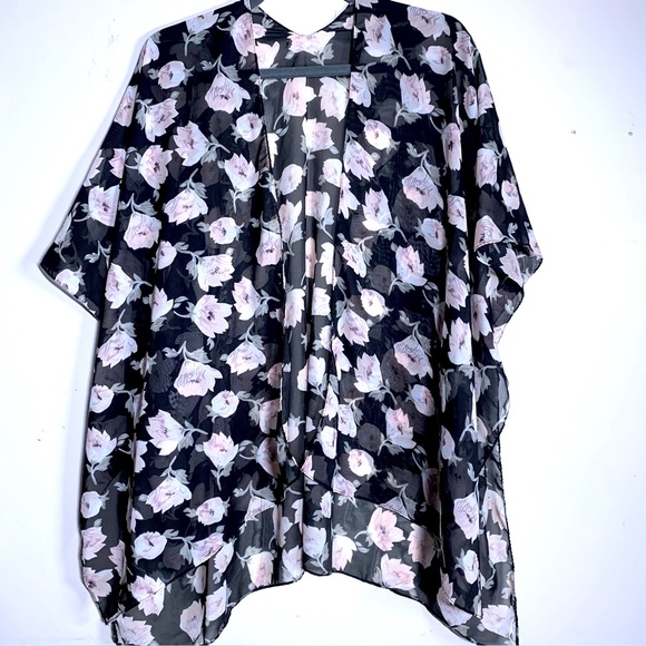 Source Unknown Tops - Floral Chiffon Kimono Top